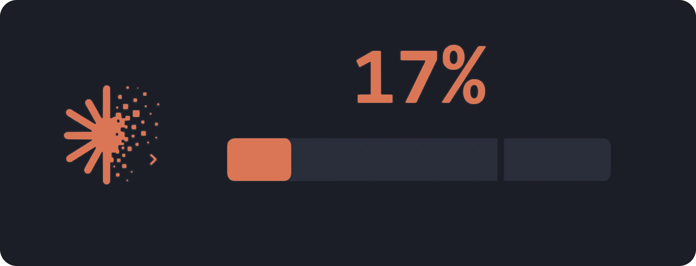 The Vibespan widget, showing 17 percent on a segmented bar